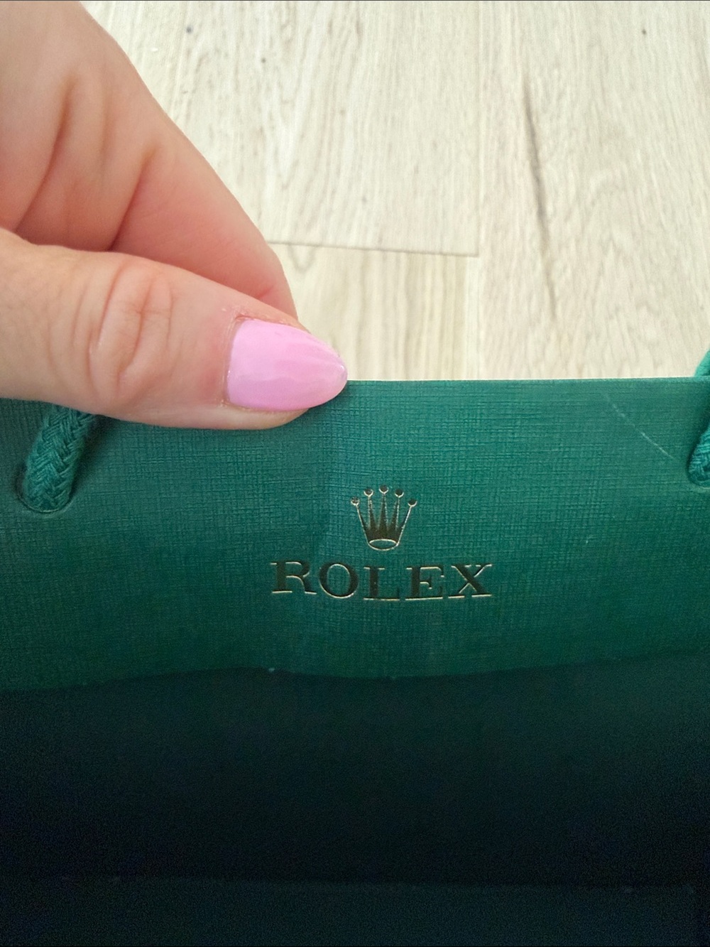 Rolex Dark Green Tote with Gold Crown Emblem - Picture 3 of 7